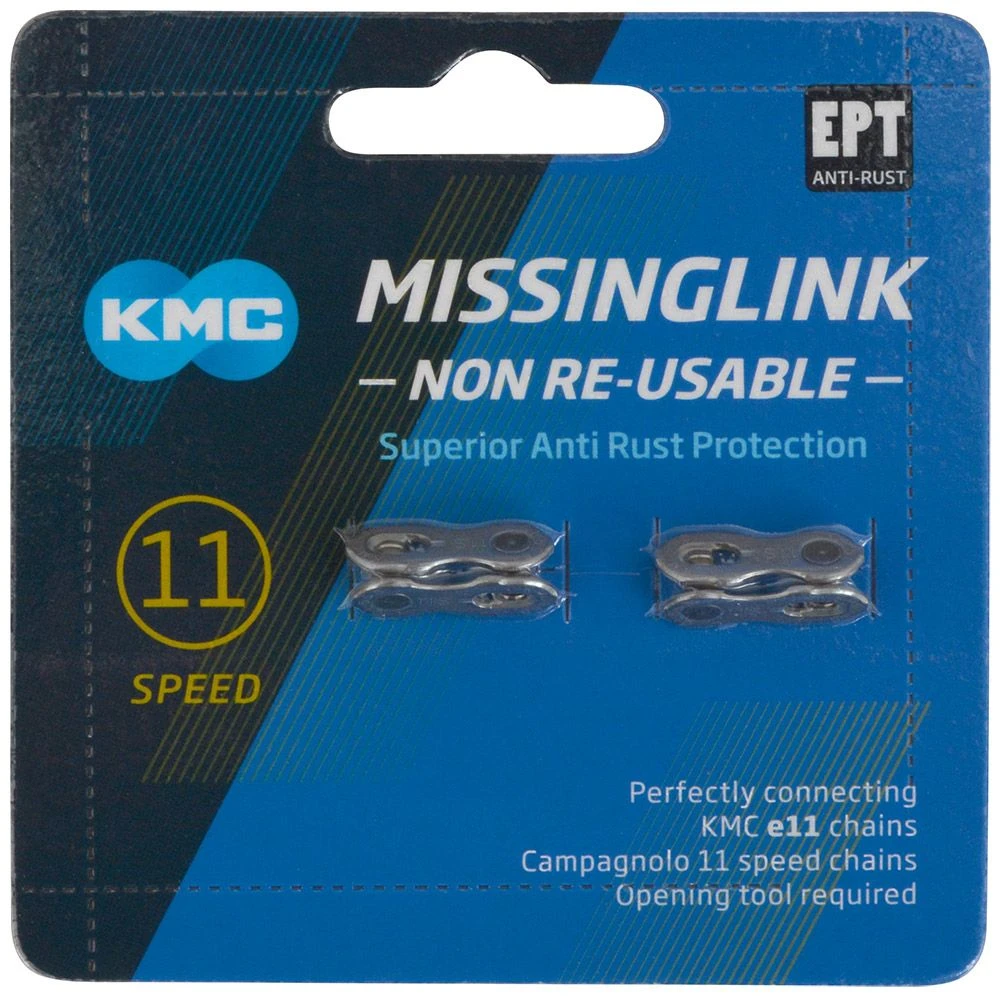 KMC E11 EPT Bloqueo De Cadena MissingLink Cadena - Accesorios | Bike-Discount 1 KMC E11 EPT Bloqueo De Cadena MissingLink Cadena - Accesorios | Bike-Discount
