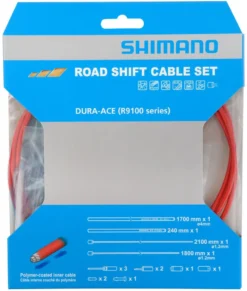 Shimano OT-SP41+OT-RS900 Juego De Cables De Cambio De Polímero Para R9100/R8000 Kits Cables Para Cambio | Bike-Discount -Cyclo Gear Tienda OT SP41 OT RS900 Polymer Schaltzugset rot e 1280x1280