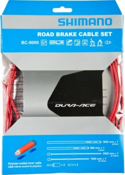 Shimano DURA ACE BC-9000 Polymer Juego De Cables De Freno Kits Cables Para Freno | Bike-Discount -Cyclo Gear Tienda Shimano Dura Ace BC 9000 Polymer Bremszugset rot c 1280x1280
