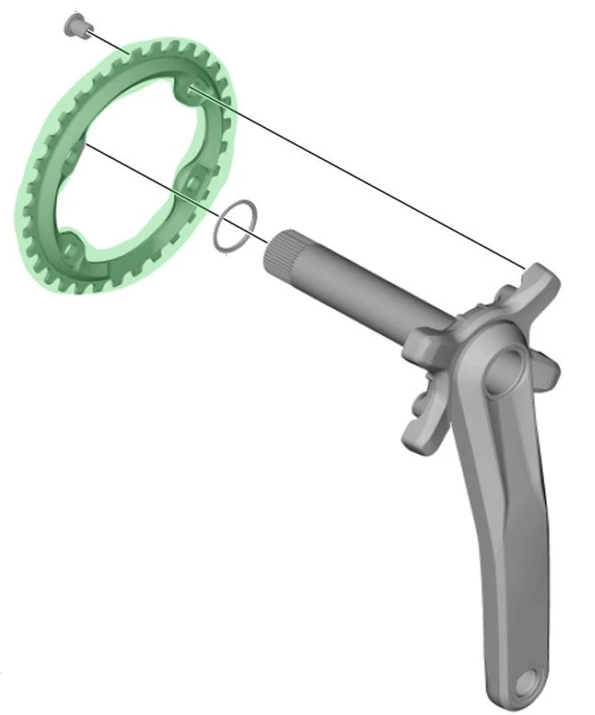 Shimano Plato SLX SM-CRM70 De 11 Velocidades Para FC-M7000 32 Dientes 11 Velocidades | Bike-Discount 3 Shimano Plato SLX SM-CRM70 De 11 Velocidades Para FC-M7000 32 Dientes 11 Velocidades | Bike-Discount - Imagen 3